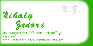 mihaly zadori business card